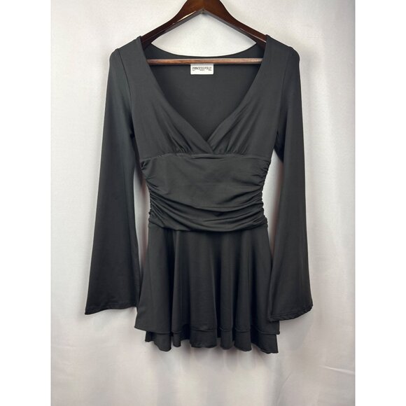 Women’s Princess Polly Size 4 Black Long Bell Sleeved Mini Dress - Picture 1 of 5